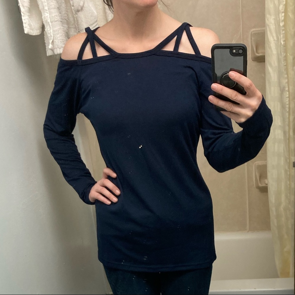 Cold Shoulder Long Sleeve - Picture 2 of 7